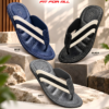 KADAM 577 striped-strap slippers in Black, Blue and Grey, sizes 7–10